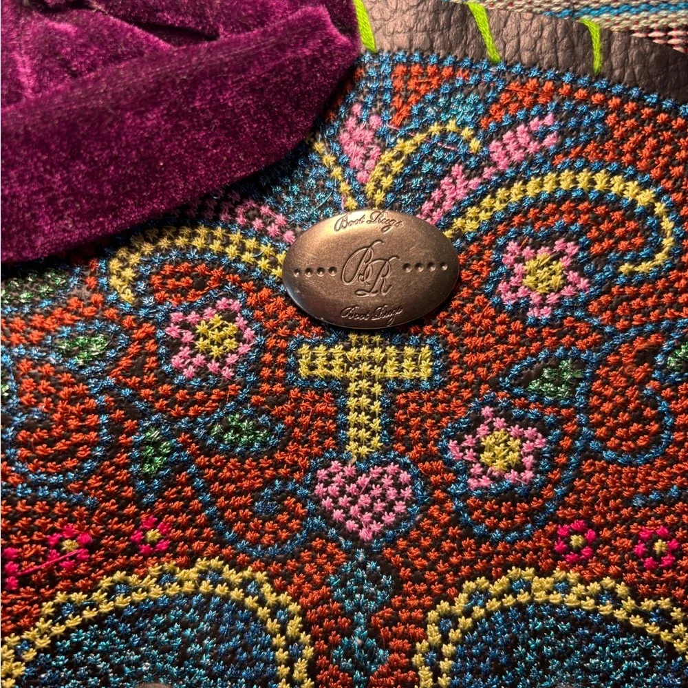 Skull Boot Rugs Handmade Embroidered Beaded Handbag Purse Bohemian Uniqu… - Picture 2 of 9